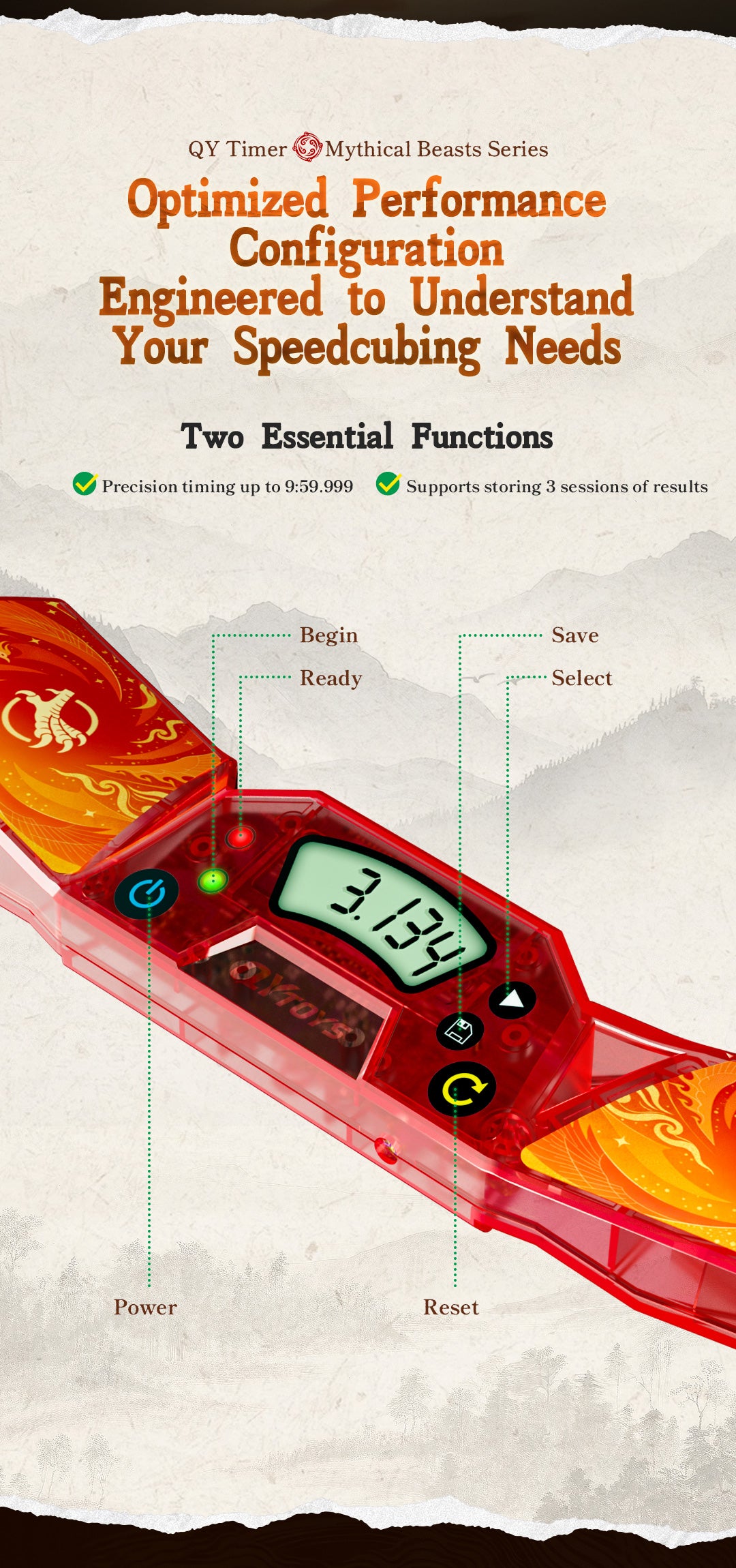 QiYi Timer VermilionBird from KewbzUK Speed Cube Shop 20