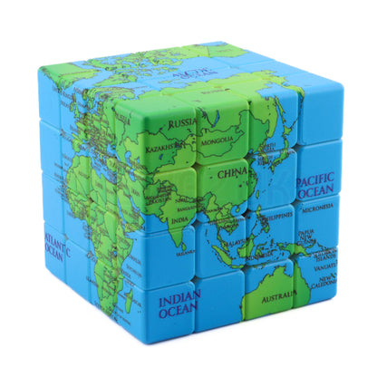 World Map 4x4 Cube (Borders)