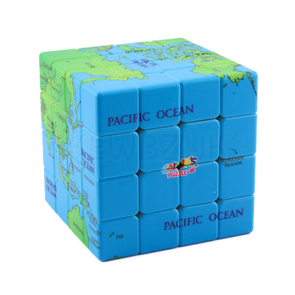 World Map 4x4 Cube (Borders)