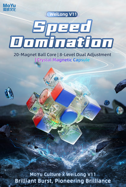 MoYu WeiLong V11 3x3 (8-Magnet, UV, Ball-Core)