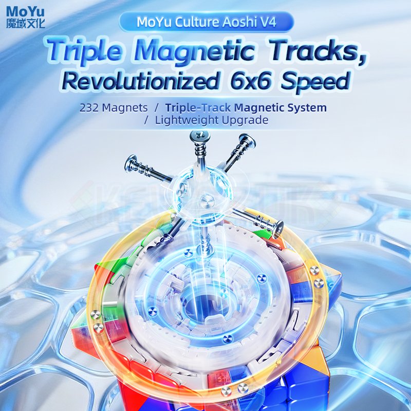 MoYu AoShi V4 6x6 Triple Track (Magnetic, Ball-Core)